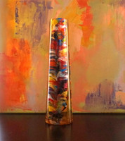 Plumas Amber Glass Vase