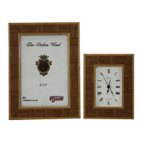 F. G. Galassi Inlay Picture Frame and Alarm Clock