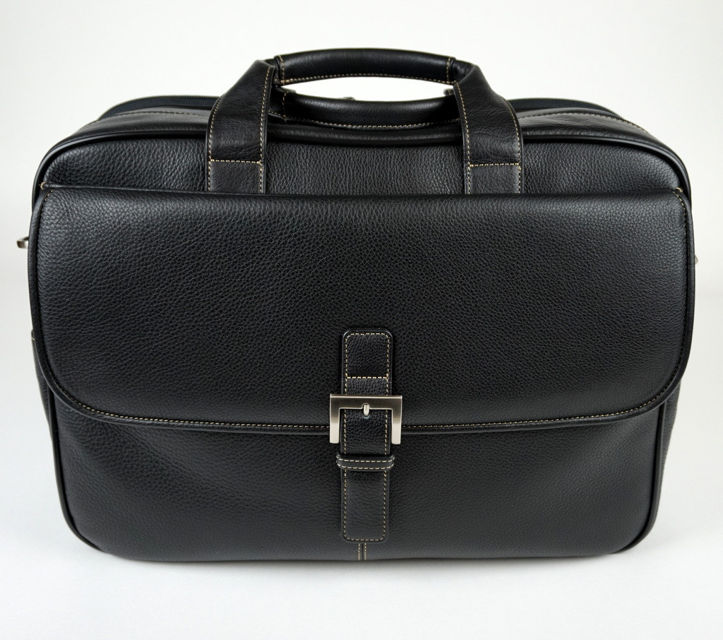 Torino Leather - Double Zip Briefcase - La Bella Fiona