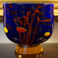 Murano Glass -Cobalt Blue Vase