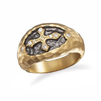 Cross Ring - 14K Gold Plated