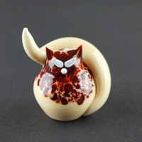 Murano Glass Cat - "Macchiato"