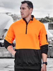 Hi Vis 1/2 Zip Windcheater