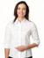 Women's 3/4 Sleeve Wrinkle Free White Shirt