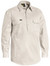 Bisley Sand Closed Front L/S Lightweight Cotton Drill Shirt