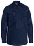 Bisley Navy Closed Front L/S Lightweight Cotton Drill Shirt