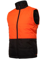 Hi Vis Orange/Black Puffer Vest