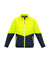 Yellow/Navy Unisex Hexagonal Puffer Jacket