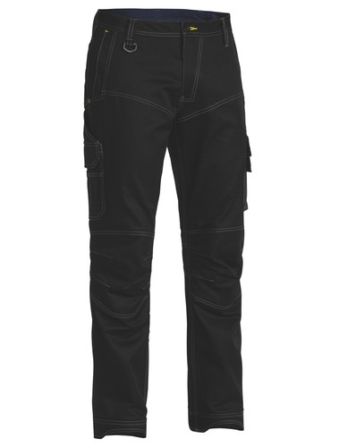 Engineered Ripstop Black Cargo Work Pant