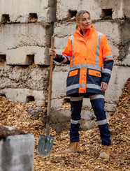 Bisley Mens and Womens Hi Vis 5 In 1 Rain Jacket