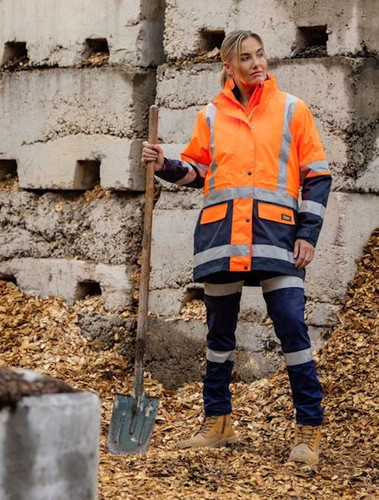 Bisley Mens and Womens Hi Vis 5 In 1 Rain Jacket
