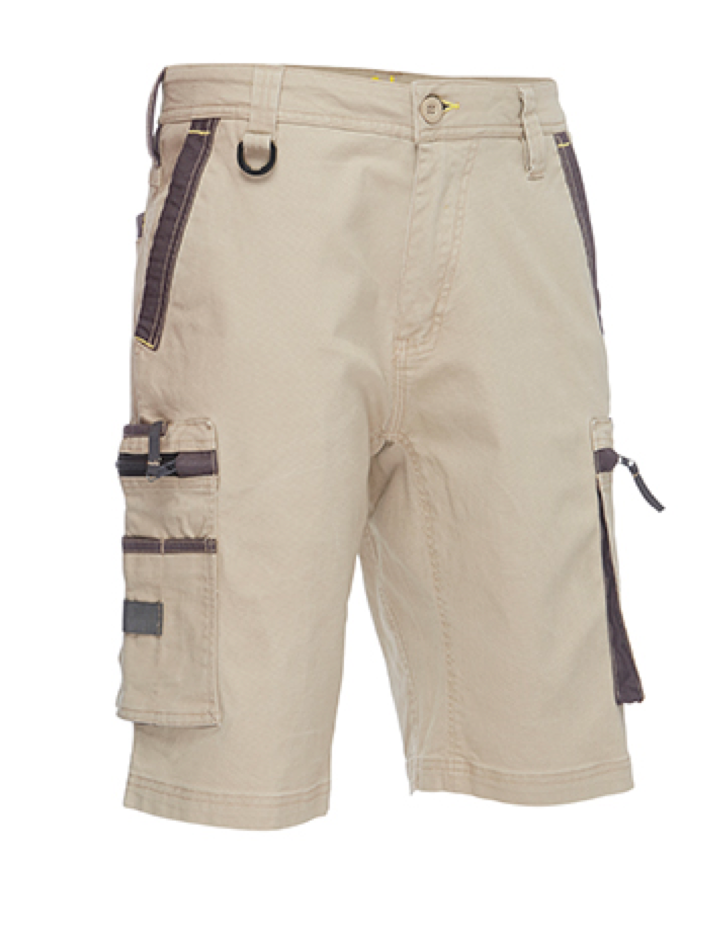 Stretch Utility Zip Cargo Shorts