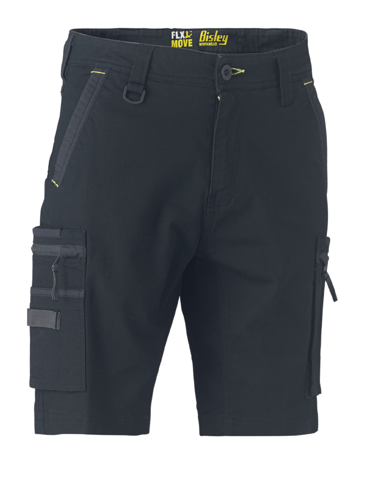Stretch Utility Zip Cargo Shorts