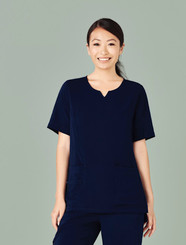 Avery Tailored Fit Stretch Round Neck Scrub Top