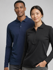 Mens & Ladies Long Sleeved Crew Polo