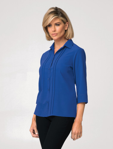 Sophia 3/4 Sleeve Shirt - Cobalt