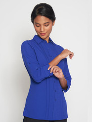 Sophia 3/4 Sleeve Shirt - Cobalt
