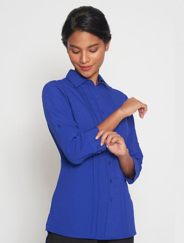 Sophia 3/4 Sleeve Shirt - Cobalt