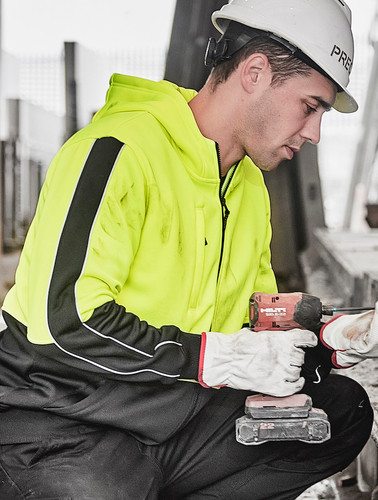 Unisex Hi Vis Full Zip Hoodie