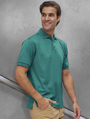 MENS SUSTAINABLE POLY/COTTON CORPORATE SS POLO