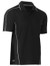 Bisley Cool Mesh S/S Polo with Reflective Piping - black