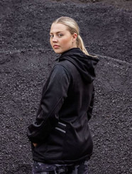 Women's Work Fleece Black Hoodie
