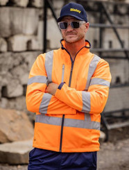 Hi Vis X-Taped Rail Orange Softshell Jacket