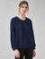 Evelyn Long Sleeve Blouse Navy