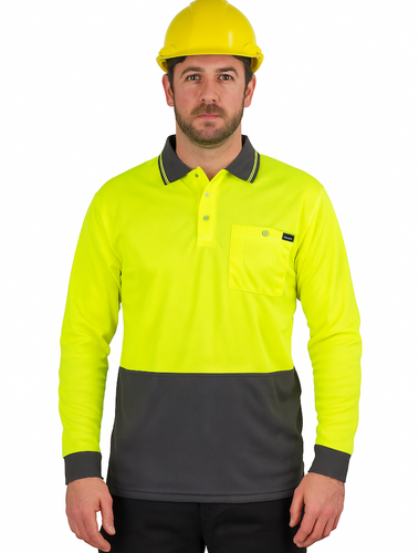 Unisex HV Comfort Back L/S Polo