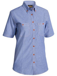 Chambray Ladies Shirt - Short Sleeve