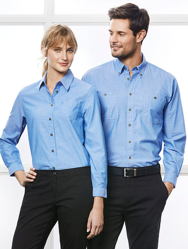 Mens & Ladies Chambray L/S Shirt 