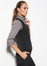 Ladies Wool Blend  Peaked Vest with Knitted Back