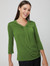 Pippa 3/4 Sleeve Top Fern Green