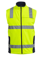 Taped Hi Vis Yellow Soft Shell Vest