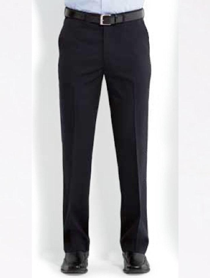 Bongardi Mens Plain Front FlexiWaist Trousers