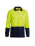 HI VIS L/S POLO - YELLOW/NAVY