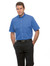 City Collection Mens Blue Microcheck S/S Shirt