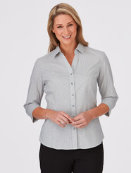 City Collection City Stretch Pinfeather 3/4 Sleeved Shirt