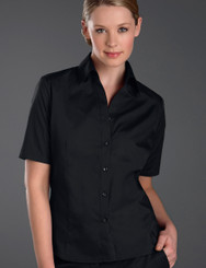 John Kevin Women's Short Sleeve Poplin Shirt