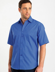 John Kevin Mens Short Sleeve Tonal Stripe Shirt