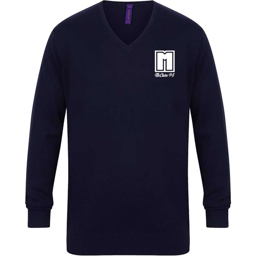 MCP Youth V-Neck Durapil Ultra Acrylic Sweater - Navy (MCP-009-NY)
