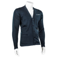 DPS Adult V-Neck Full Button Ultra Acrylic Sweater - Navy (144-I-NY)