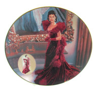 Numbered "Gone With the Wind" collector plate "The Red Dress"