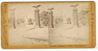 Stereocard of National Cemetery at Gettysburg by Tipton