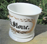 Engraved Porcelain Shaving Mug "Stone"