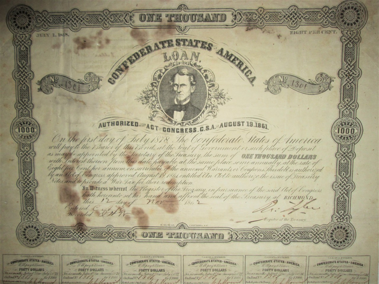 File:Civil War Red Tape 01 (redeemed CSA bond coupons).jpg - Wikipedia