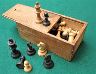 Civil War complete boxed Chess Set, as in museum (SOLD)