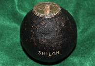 Rare - Civil War 6-pounder ball with Bormann fuse, Shiloh (SOLD)