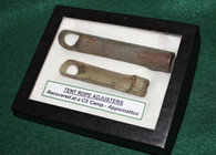 Brass Tent Rope Adjusters from CS camp, Appomottox (SOLD,LB)