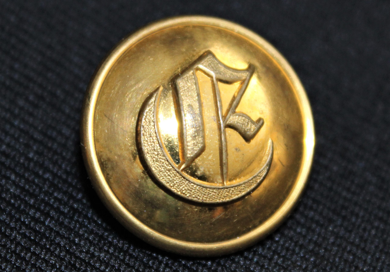 Rare Confederate Script "E" Engineer Button Yankee Rebel Antiques